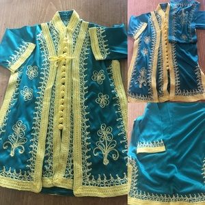 Turquoise,Black or Pink Handmade Baby Kaftan🤘🏼